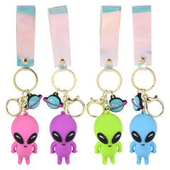 2.25" Alien Charm Wristlet Backpack Keyring 24ct - LLB Toys