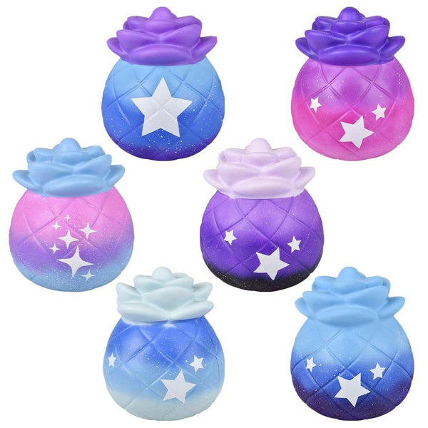 JUMBO SQUISH PINEAPPLE GALAXY MIX 10