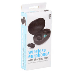 BLACK WIRELESS EAR PHONES WITH CHARGING CASE LLB kids toys