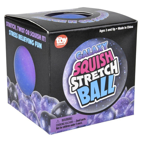 4" SQUISH AND STRETCH GALAXY GUMMI BALL LLB Squishy Toys