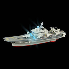 8.5" Diecast  Air Craft Carrier-Light And Sound - LLB Toys