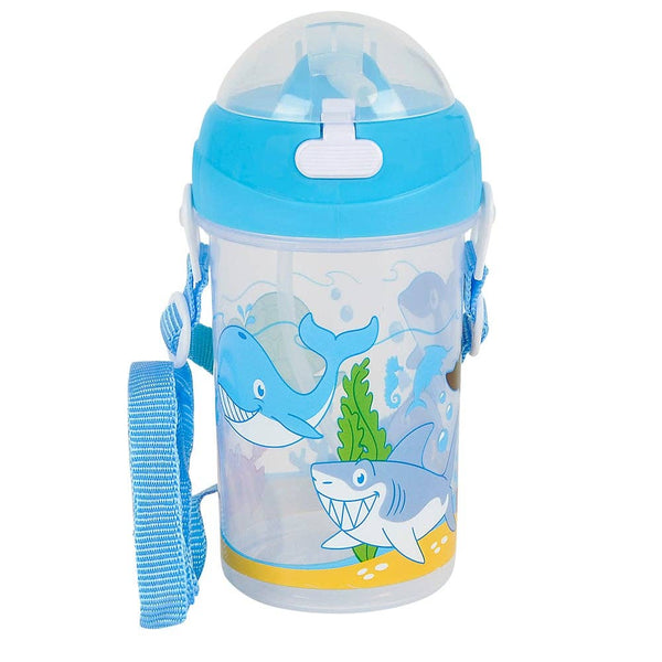 12OZ POP UP STRAW AQUATIC WATER BOTTLE LLB kids toys