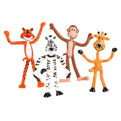 4" BENDABLE ZOO ANIMALS LLB Figurine Toys