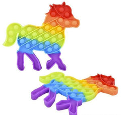 7.5" RAINBOW HORSE BUBBLE POPPERS LLB kids toys