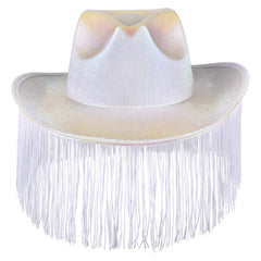 Colorful Cowgirl Hat With Tinsel 48ct