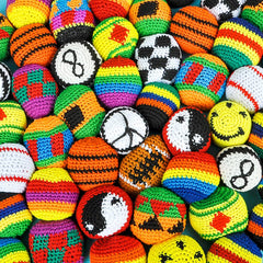 48 PC 2" KNIT FOOTBAG ASSORTMENT LLB kids toys