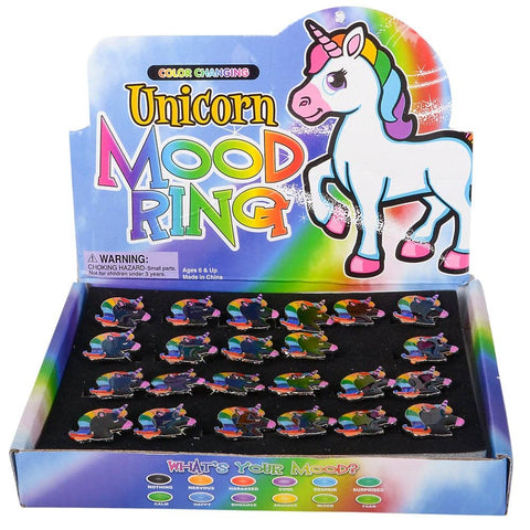 UNICORN MOOD RING 1" (24PCS/UNIT) LLB kids toys
