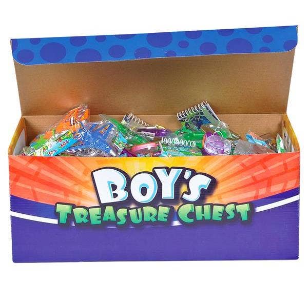 100pcs Boy Treasure Chest Toy Assortment