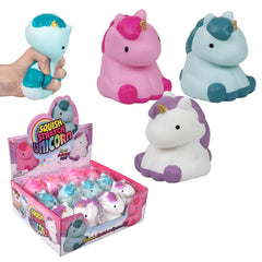 4" Squish And Stretch Unicorn 12ct- LLB Toys