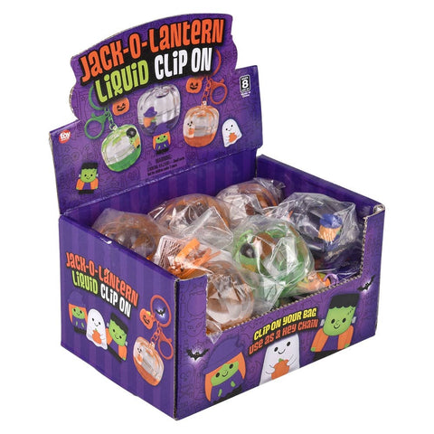 Liquid Jack O Lantern Clip On 3.75" - LLB Toys