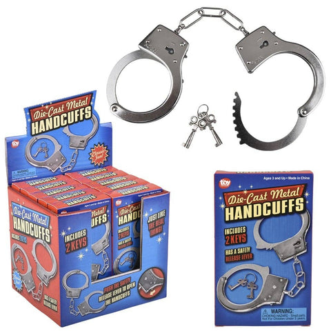 DIECAST METAL HANDCUFFS DISPLAY BOX LLB kids toys