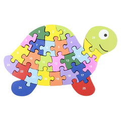 9.25" 6.25" WOODEN TURTLE LETTER PUZZLE LLB Puzzle