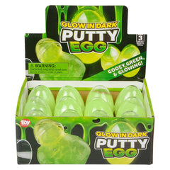 GLOW IN DARK PUTTY EGG LLB Slime & Putty