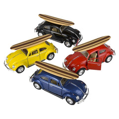5" Diecast  1967 VW Beetle/Surfboard - LLB Toys