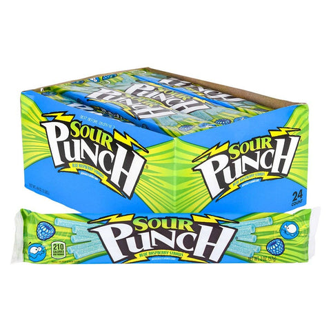 SOUR PUNCH BLUE RASPBERRY STRAWS  - LLB Candy