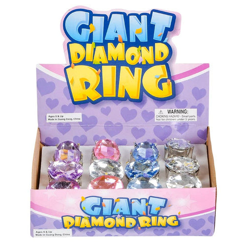 GIANT FAUX DIAMOND RING 1" LLB kids toys