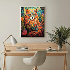 Fantasy Wild Cat Canvas Wall Art print