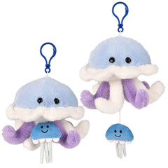 3.5" Mighty Quakes Jelly Fish Backpack Clip - LLB Toys