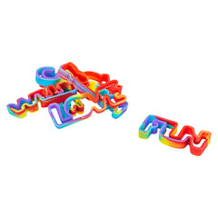 WORDS RAINBOW SILICONE STRETCH BANDS LLB kids toys