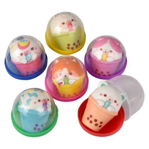 Micro Squish Animal Bubble Tea 2" In 2" Capsule - LLB Toys