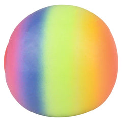 4" SQUISH AND STRETCH RAINBOW GUMMI BALL - LLB Squishy Toys