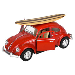 5" Diecast  1967 VW Beetle/Surfboard - LLB Toys