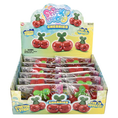 4" Sticky Squish Cherries - LLB Toys