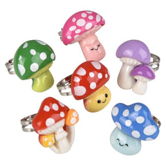 Mushroom Plastic Rings 1"