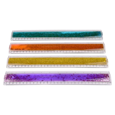 12" Sensory Water Glitter Ruler 12ct - LLB Toys
