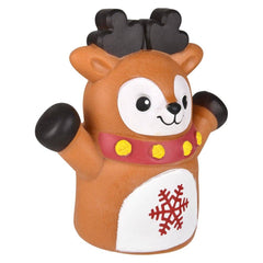 6" Reindeer Stretchy Hand Puppet 12ct LLB Puppets Christmas