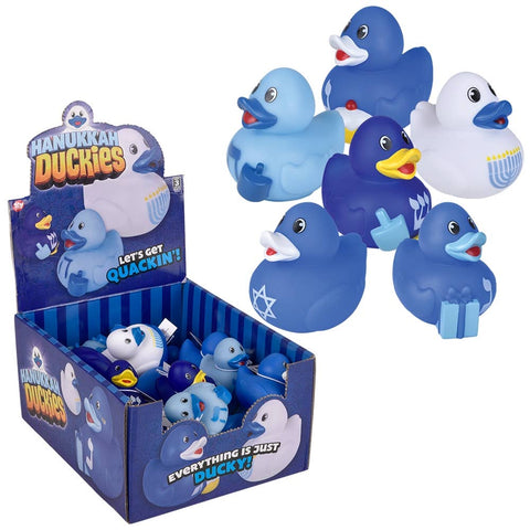 2" Hanukkah Rubber Duck Party Favors 24ct - LLB Toys