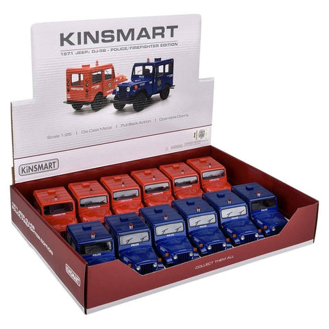 5" Jeep DJ-5B Police/Firefighter Diecast Toy - LLB Toys