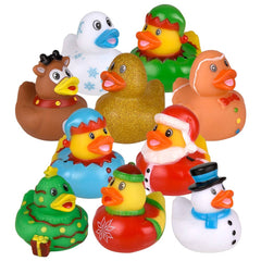 2" Christmas Rubber Ducky Assortment 50ct