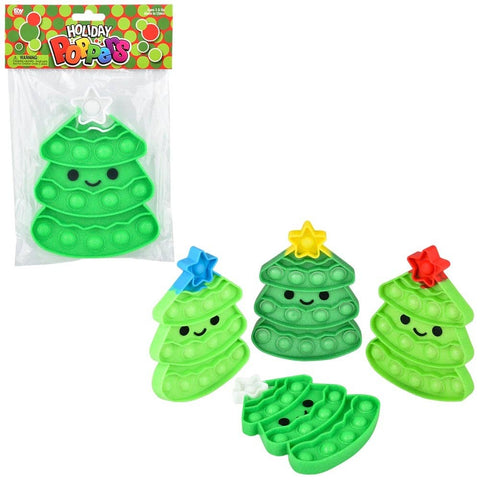 CHRISTMAS TREE GLITTER BUBBLE POPPERS LLB Fidget Toys