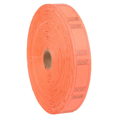 BLANK SINGLE TICKET ROLL ORANGE LLB kids toys