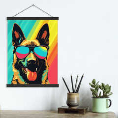 German Shepherd POP-ART Canvas Wall Art print