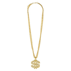 Dollar Sign Necklace Gold 30" - LLB Toys