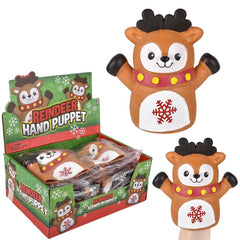 6" Reindeer Stretchy Hand Puppet 12ct LLB Puppets Christmas