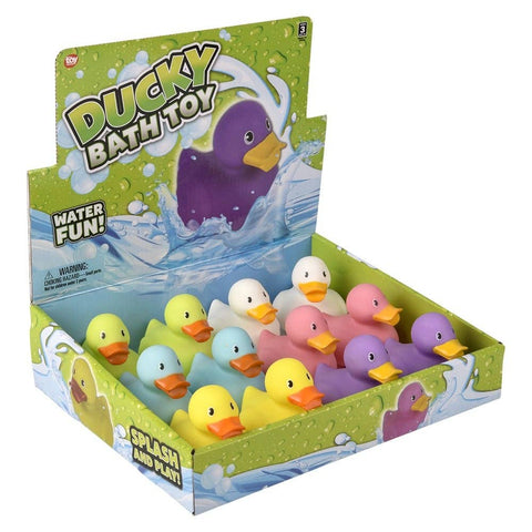3.5" BATH TIME DUCKY-ASSORTED COLORS LLB Bath Toys