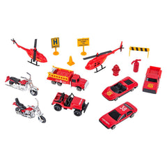 DIE-CAST FIRE TEAM 15PC SET LLB Car Toys