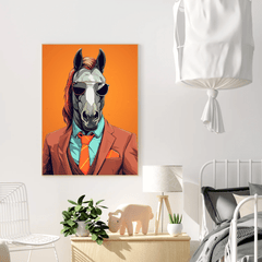 Horse Suit Canvas Wall Art print