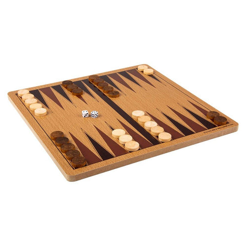 10" WOODEN BACKGAMMON LLB Wood Toy - Kids