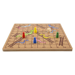 10" WOODEN SNAKES AND LADDERS LLB kids toys