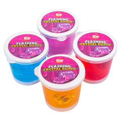 2.5" FLASHING CRYSTAL PUTTY LLB Slime & Putty