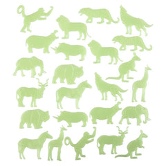 Glow In Dark Animal Stickers 24ct