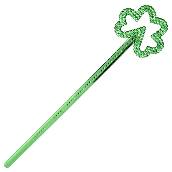 St.Patrick's Day Metallic Shamrock Wand 12