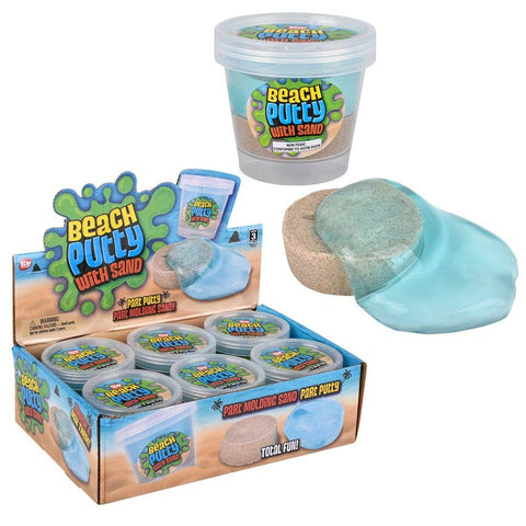 3" BEACH PUTTY 6PC DISPLAY LLB Slime & Putty