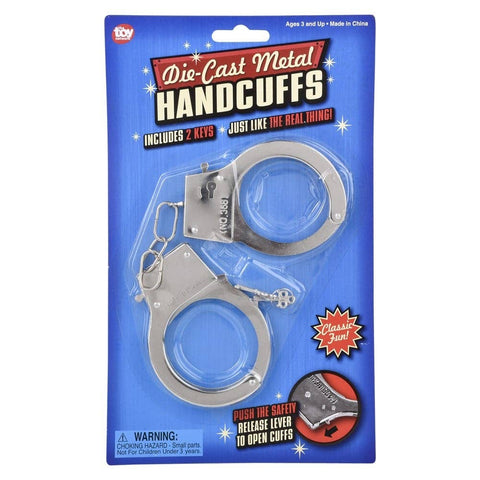 Diecast Metal Handcuffs Blister Carded - LLB Toys