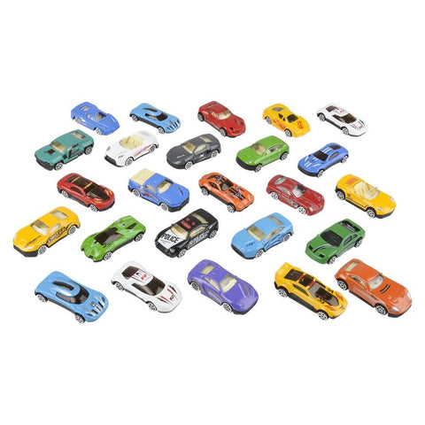 25PC DIE-CAST CAR SET IN TIRE CARRYING TUB LLB Car Toys