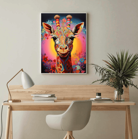 Fantasy Giraff Canvas Wall Art print